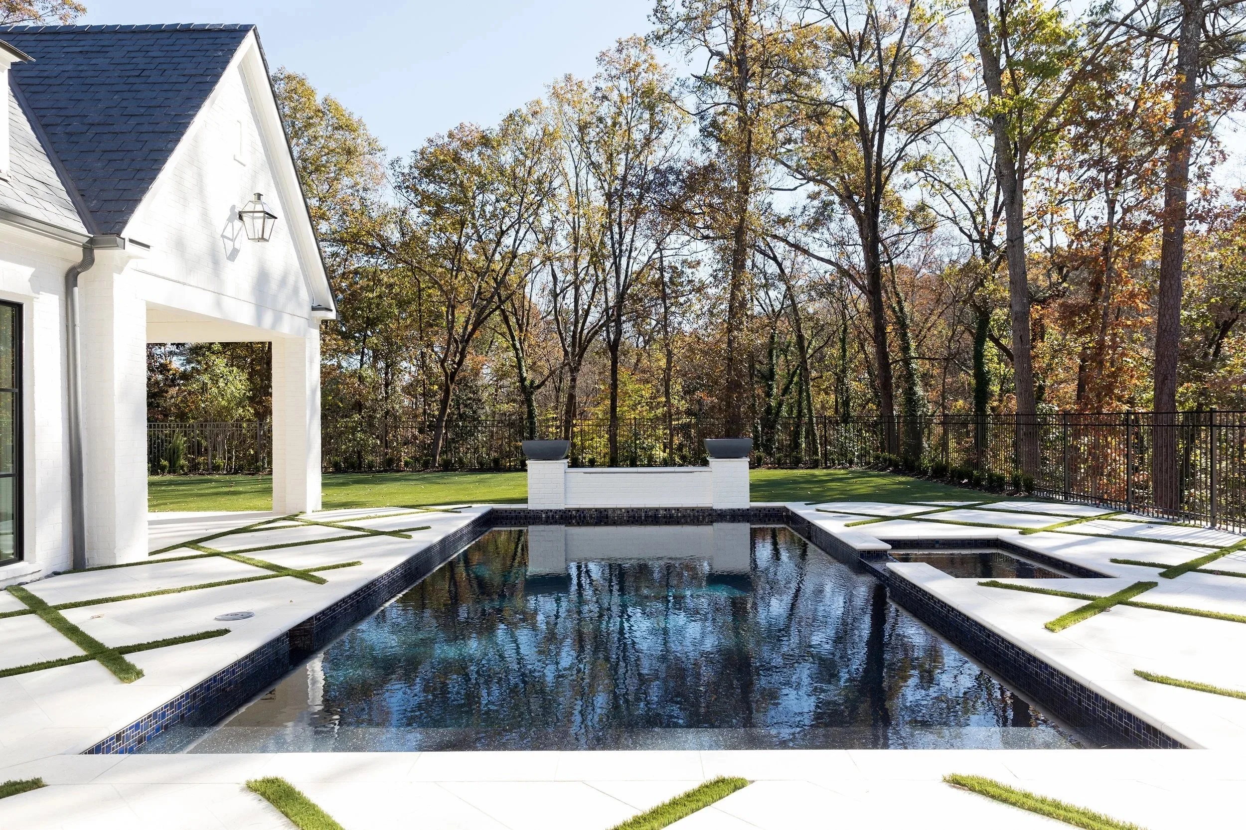 pool, patio, outdoor living Built or renovated by Macallan Custom Homes in Atlanta, GA. Custom Home and Renovations Builder