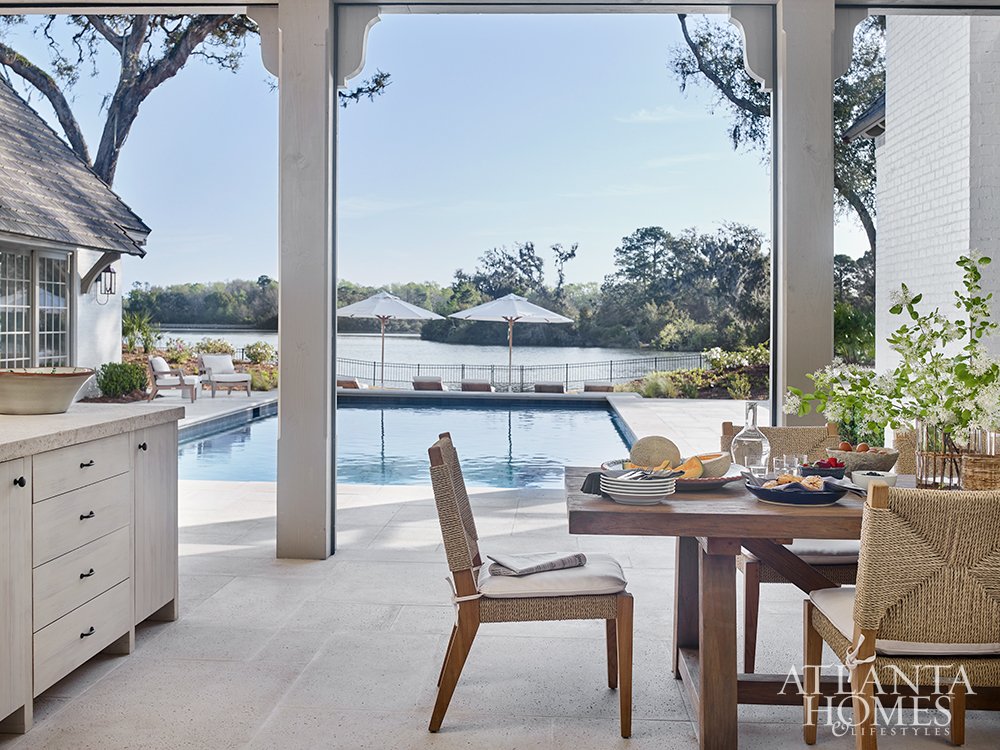 Outdoor living, pool,  St. Simons, Southern Coastal, Frederica, new construction Macallan Custom Homes is based in Atlanta, GA, Custom homes, renovations, additions. 
