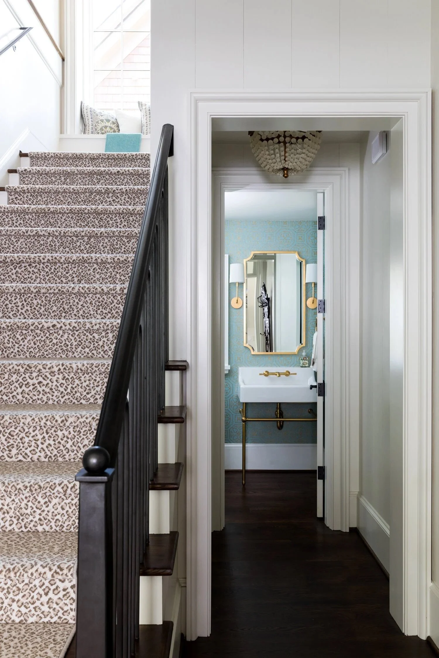 Staircase and Hallway Built or renovated by Macallan Custom Homes in Atlanta, GA. Custom Home and Renovations Builder