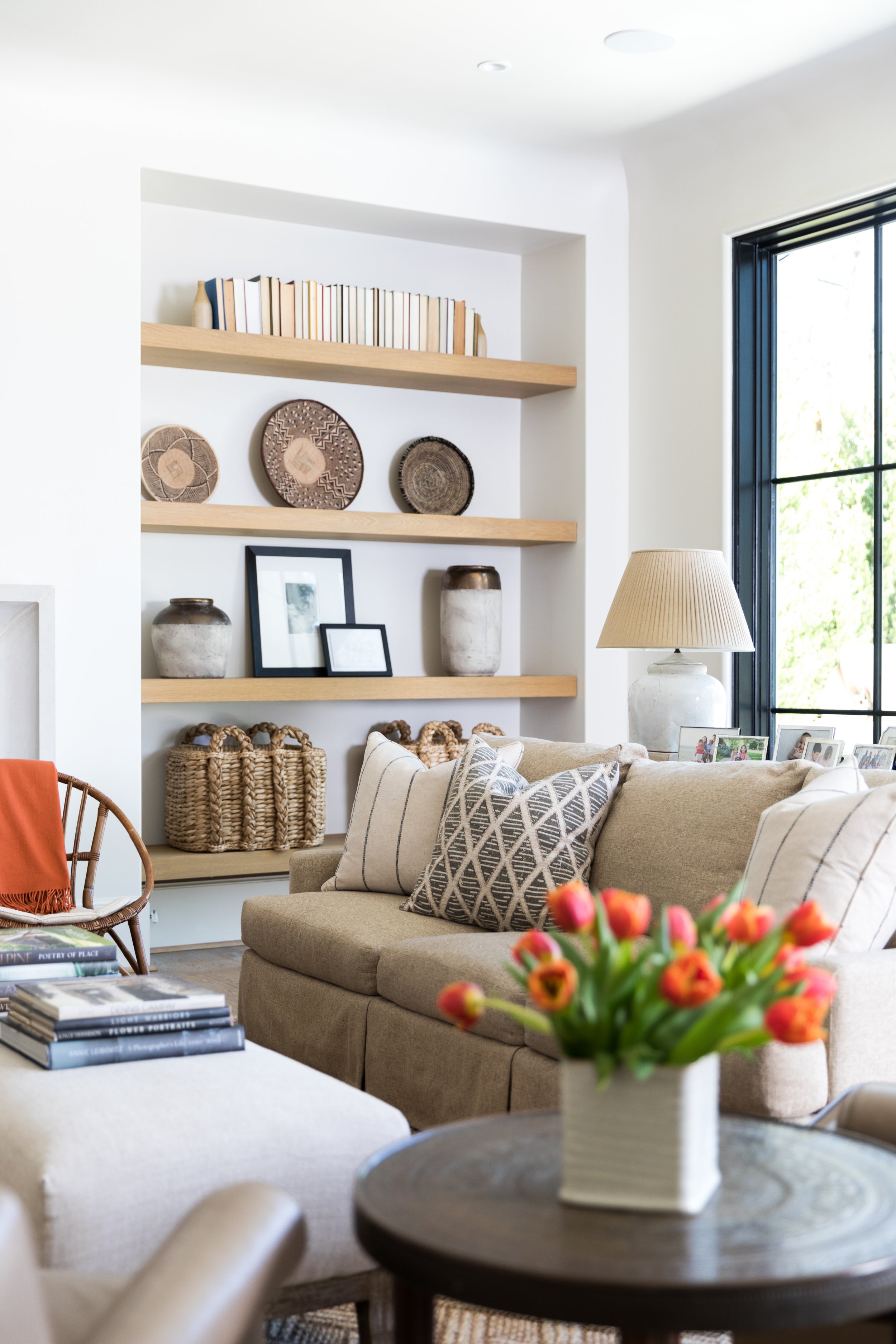 Sunroom shelving built or renovated by Macallan Custom Homes in Atlanta, GA. Custom Home and Renovations Builder