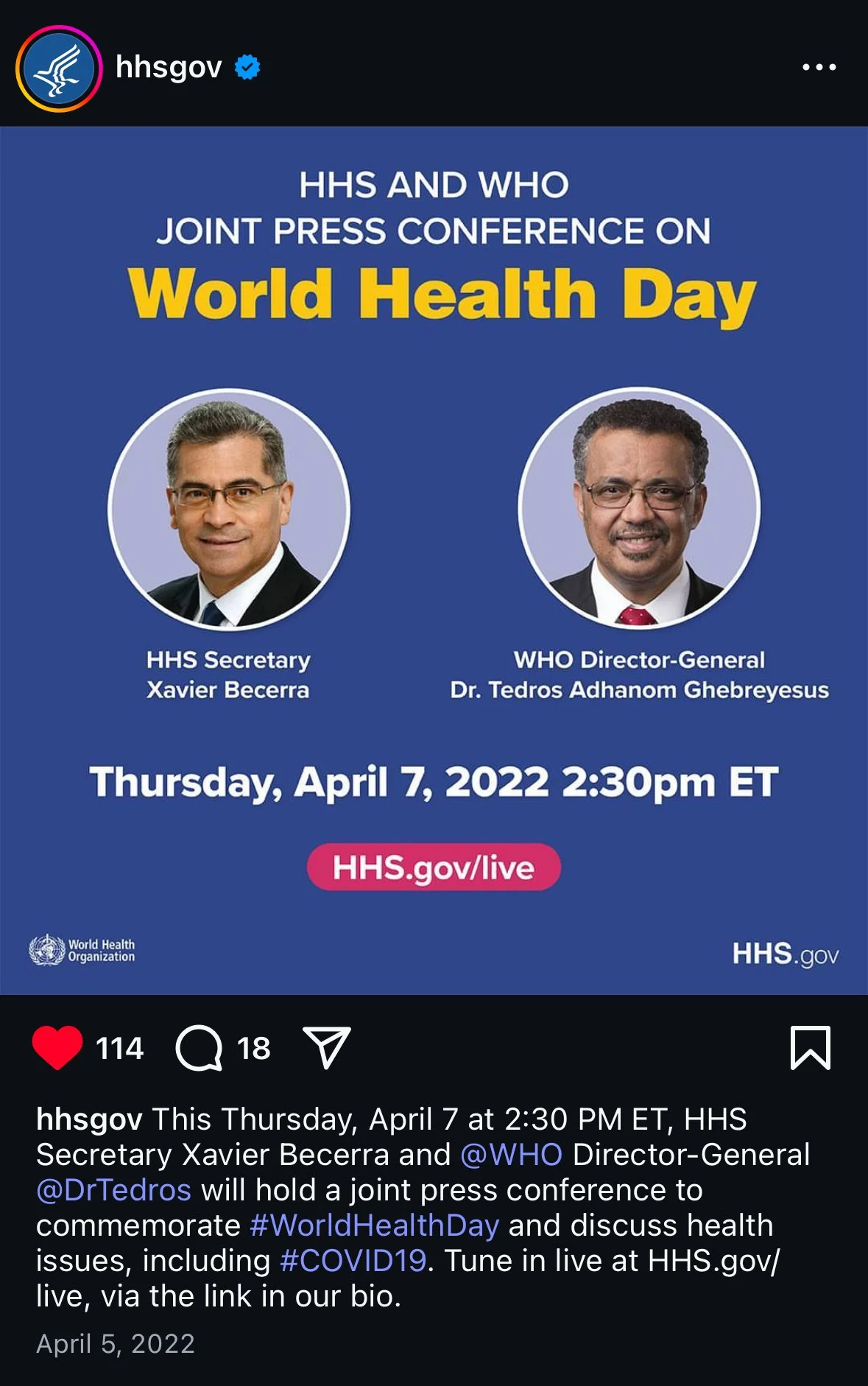 We worked closely with the Secretary's office to promote live events, press conferences, and priority topics of the White House. 