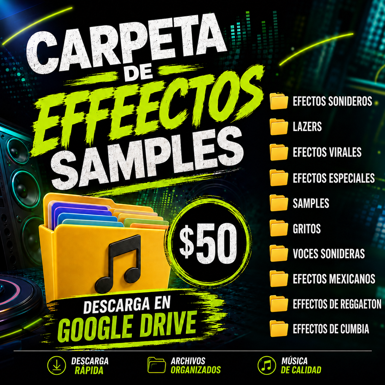 CARPETA DE EFECTOS CON 1000 SAMPLES [DESCARGA DIGITAL]