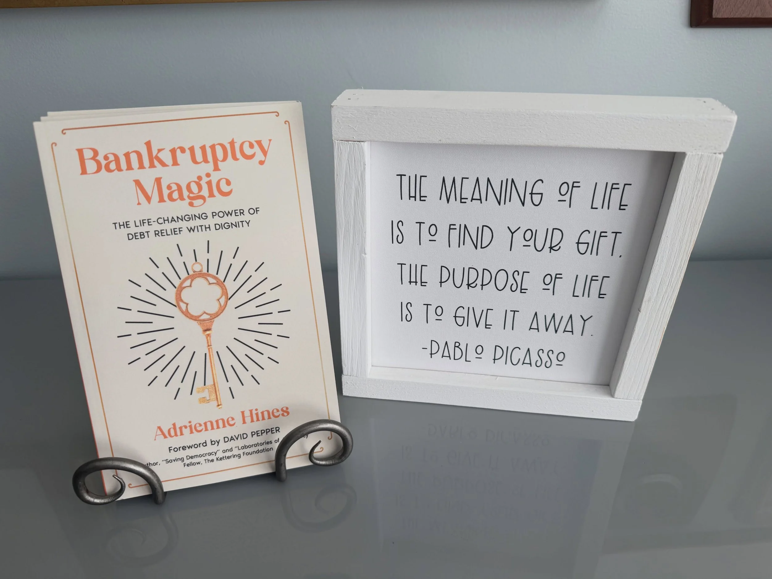 &ldquo;The meaning of life is to find your gift. The purpose of life is to give it away.&rdquo; &mdash;Picasso

This sign sits right next to my book, and it&rsquo;s basically my whole business model.

People ask why I give away so much for free &mdas