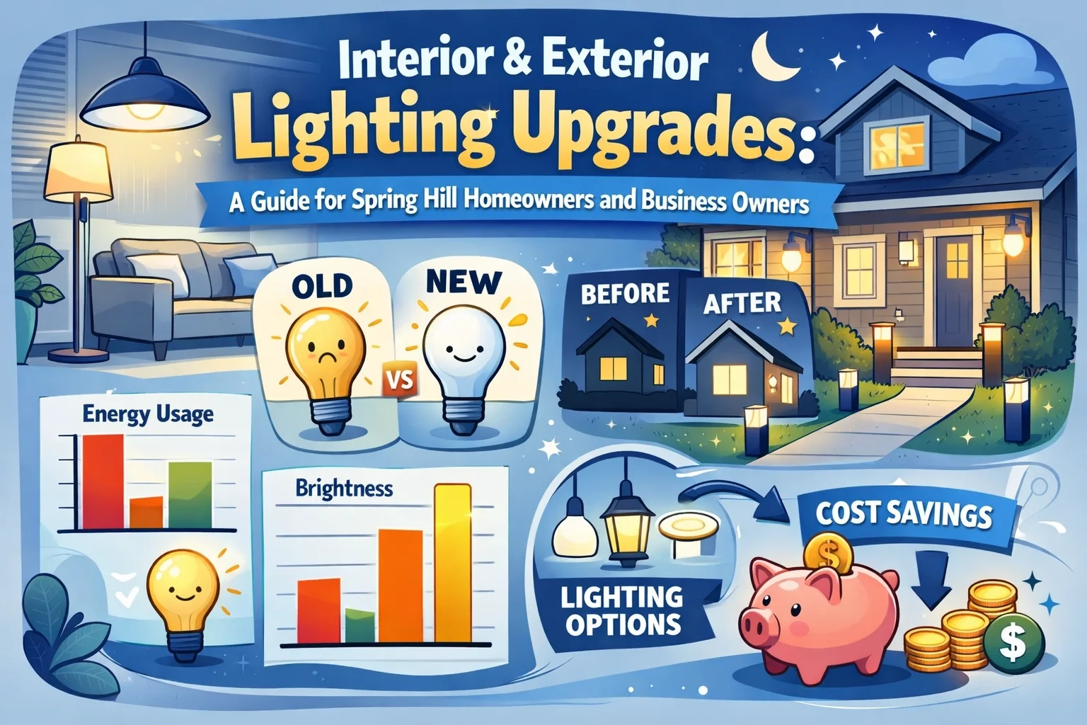 Interior &amp; Exterior Lighting Upgrades: A Guide for Spring Hill Homeowners and Business Owners