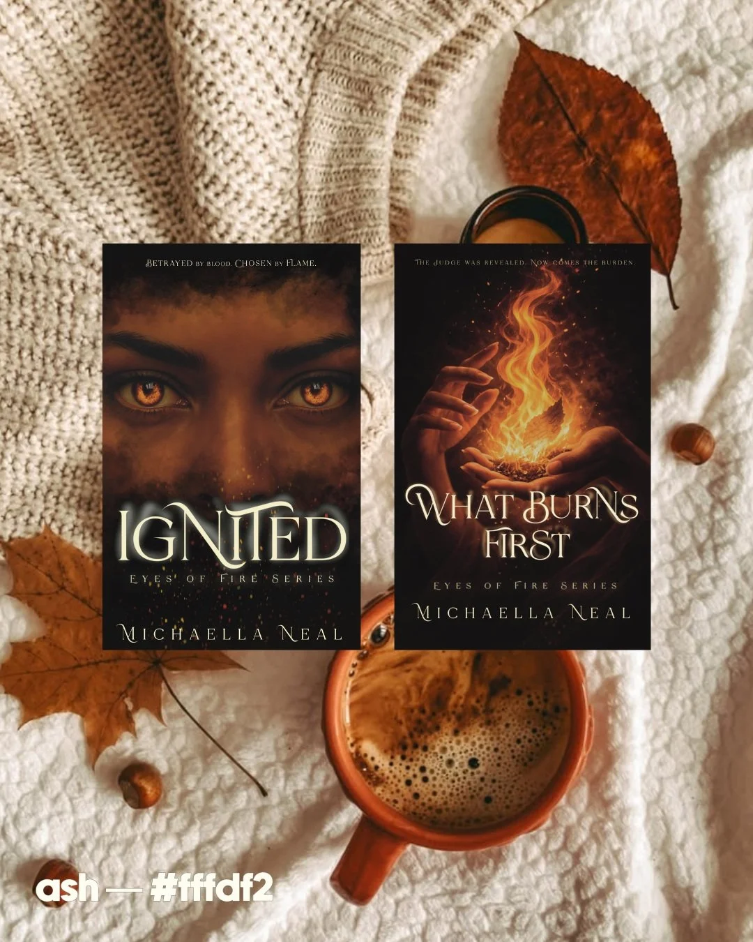 The Eyes of Fire series was made to be enjoyed year-round. 🔥

But you can't deny it looks especially good dressed in fall colors. I love a fall palette... Stahp. 

Which palette is your favorite?

Both Ignited and What Burns First are available now!