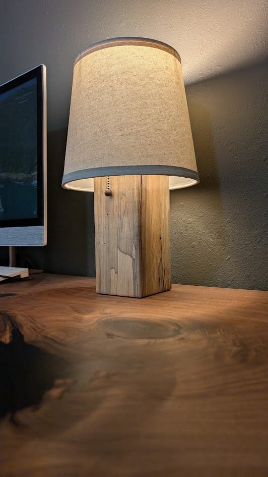 Splatted Maple Lamp