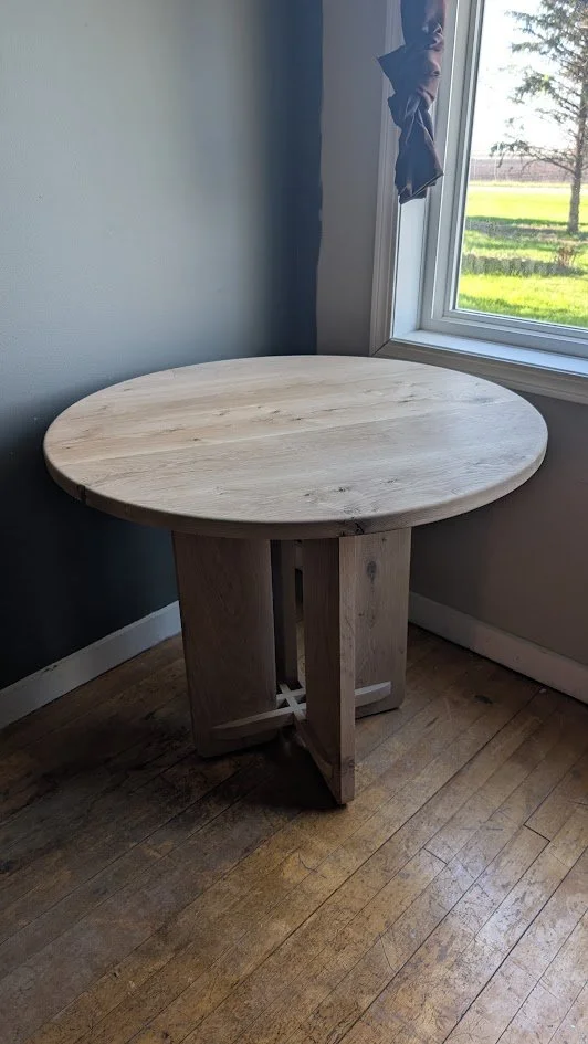 White Oak Breakfast Table