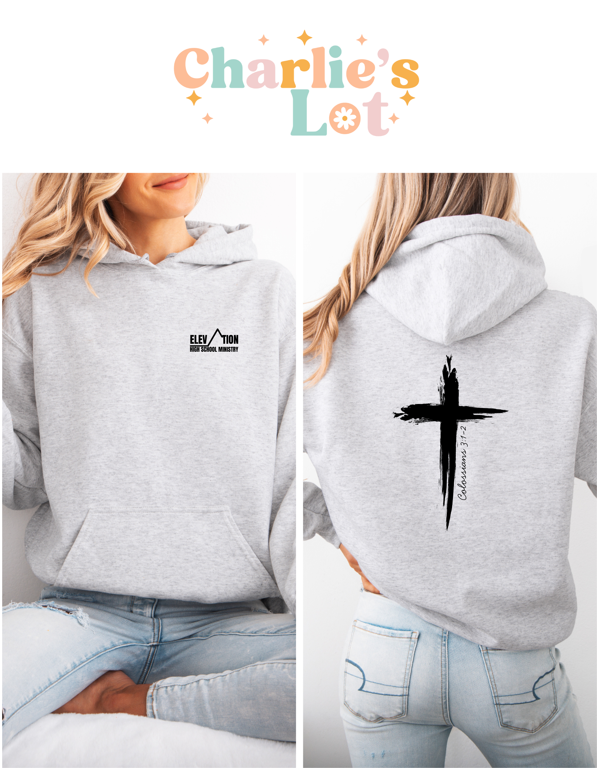 Elevation Ministry Apparel: Painted Cross (Colossians 3:1–2)