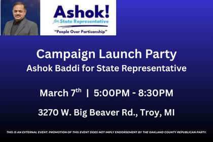 Campaign Launch Party - Askok Baddi for State Representative
