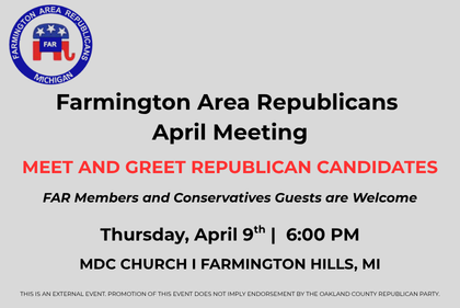 Farmington Area Republicans  April Meeting