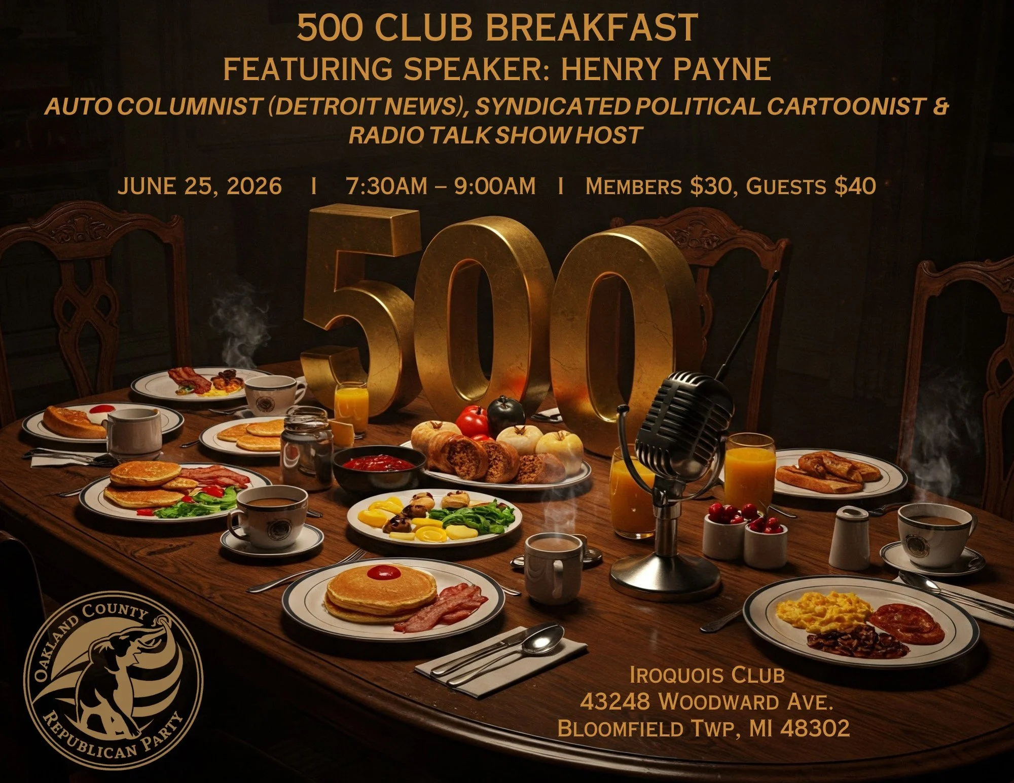 500 Club Breakfast featuring Henry Payne
