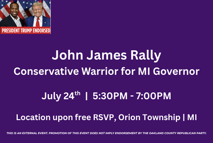 John James Rally - Conservative Warrior for MI Governor