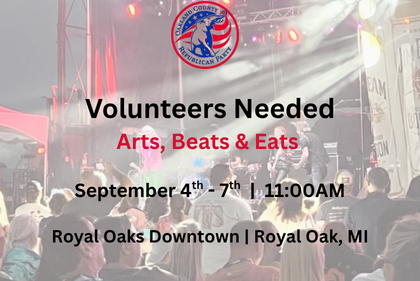Volunteers Needed - Arts, Beats & Eats