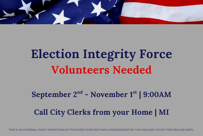 Election Integrity Force - Volunteers Needed
