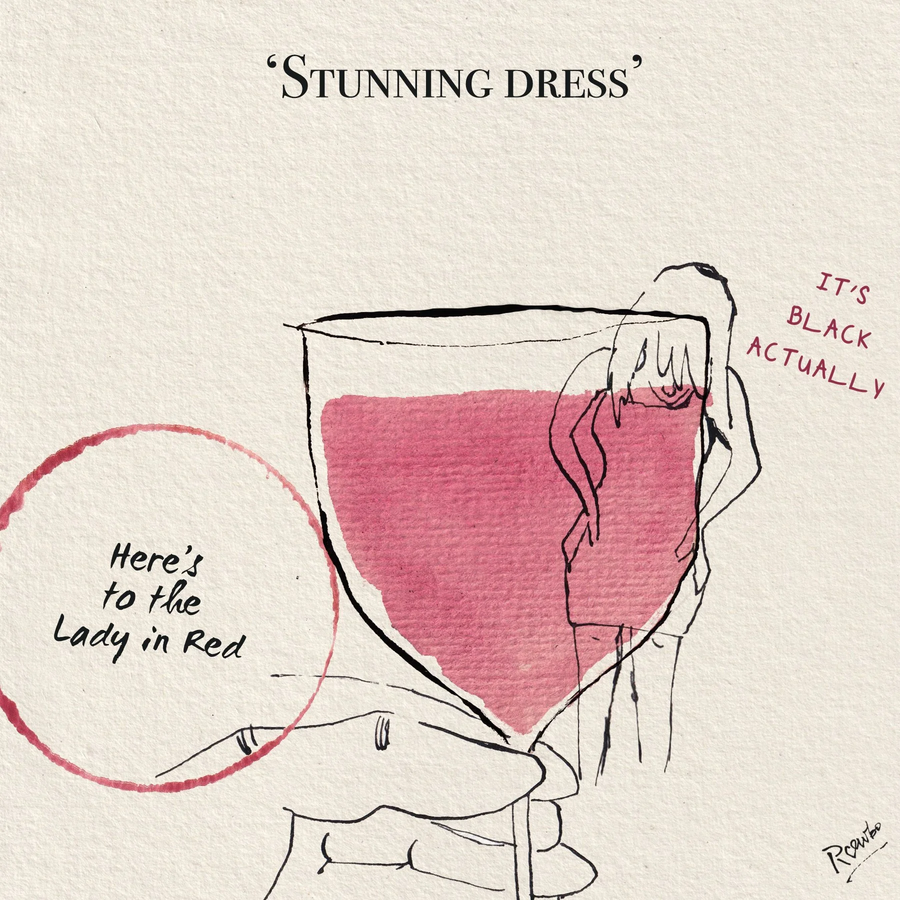 Wine Humour: Black Dress