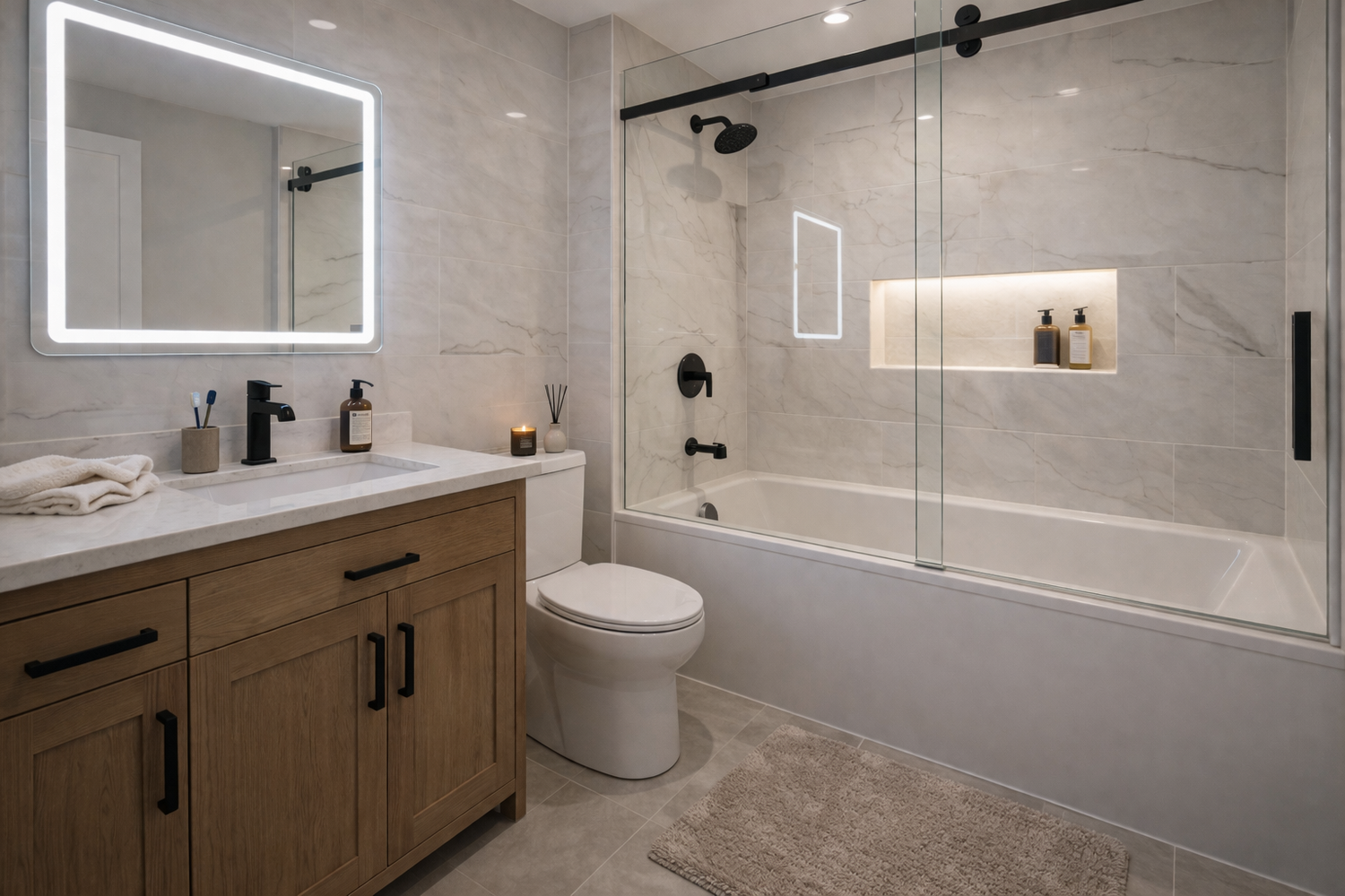 Modern bathroom renovation