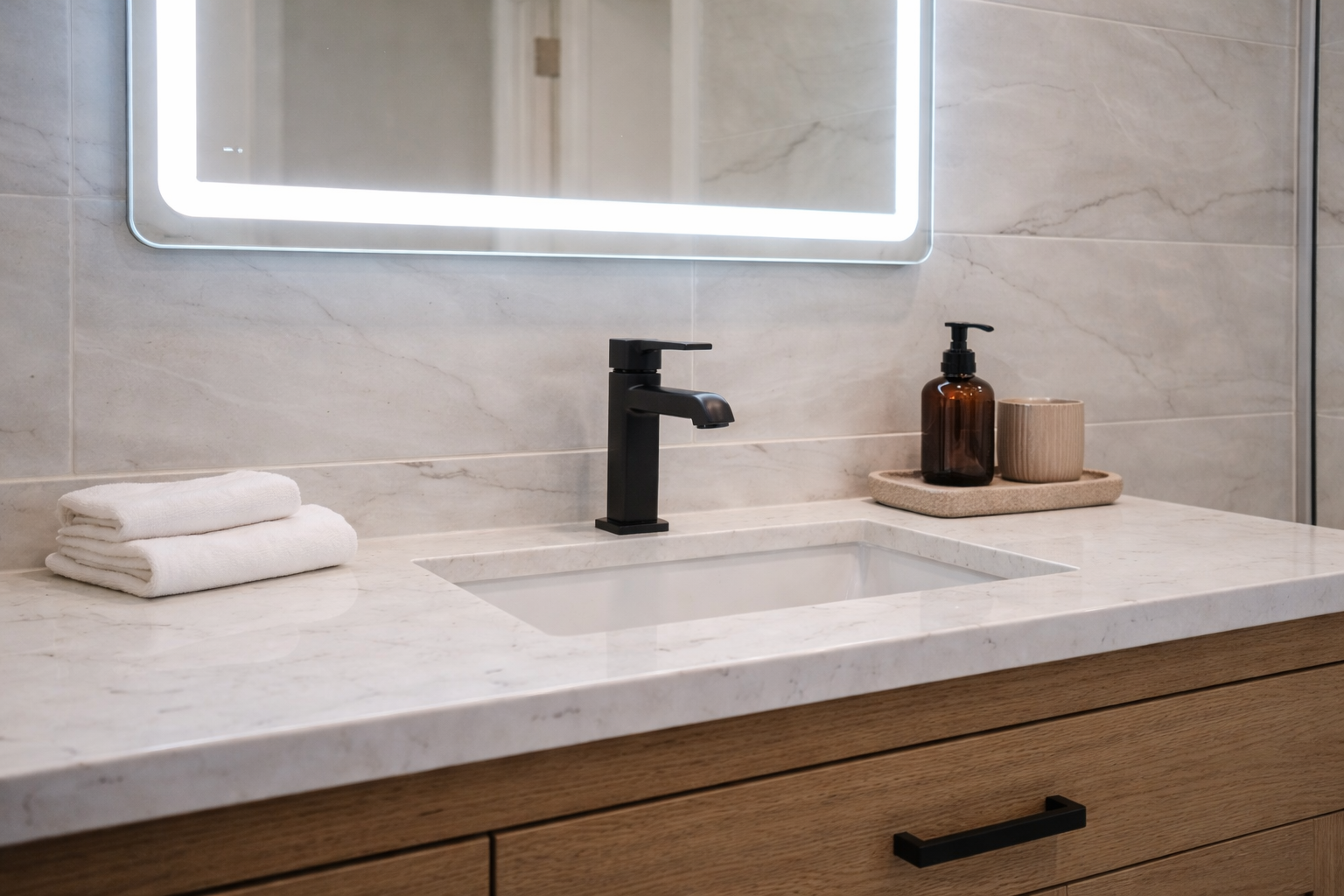 Classic bathroom detail view