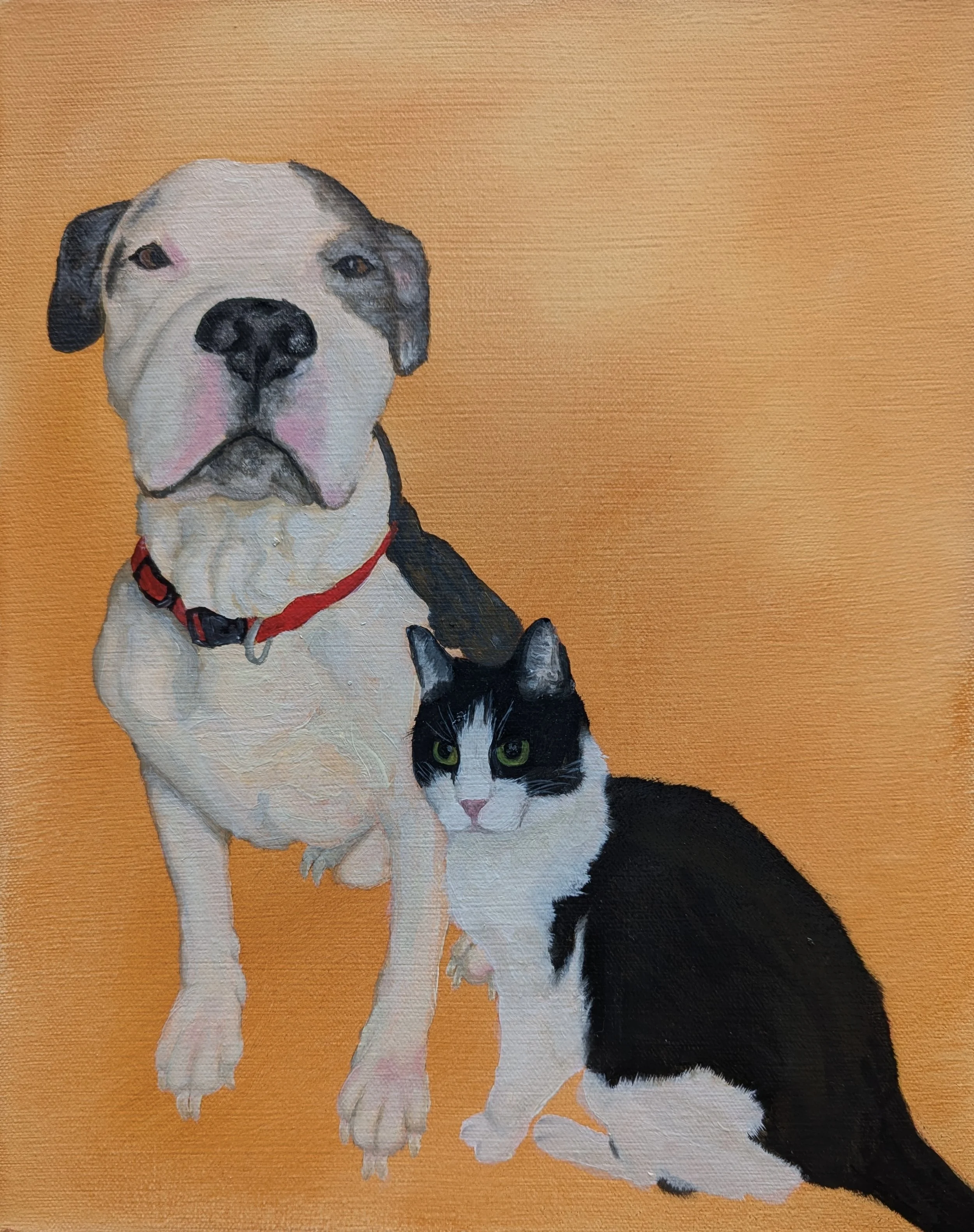 Mr Man & Little Girl - Oil on Canvas - 14” x 11”
