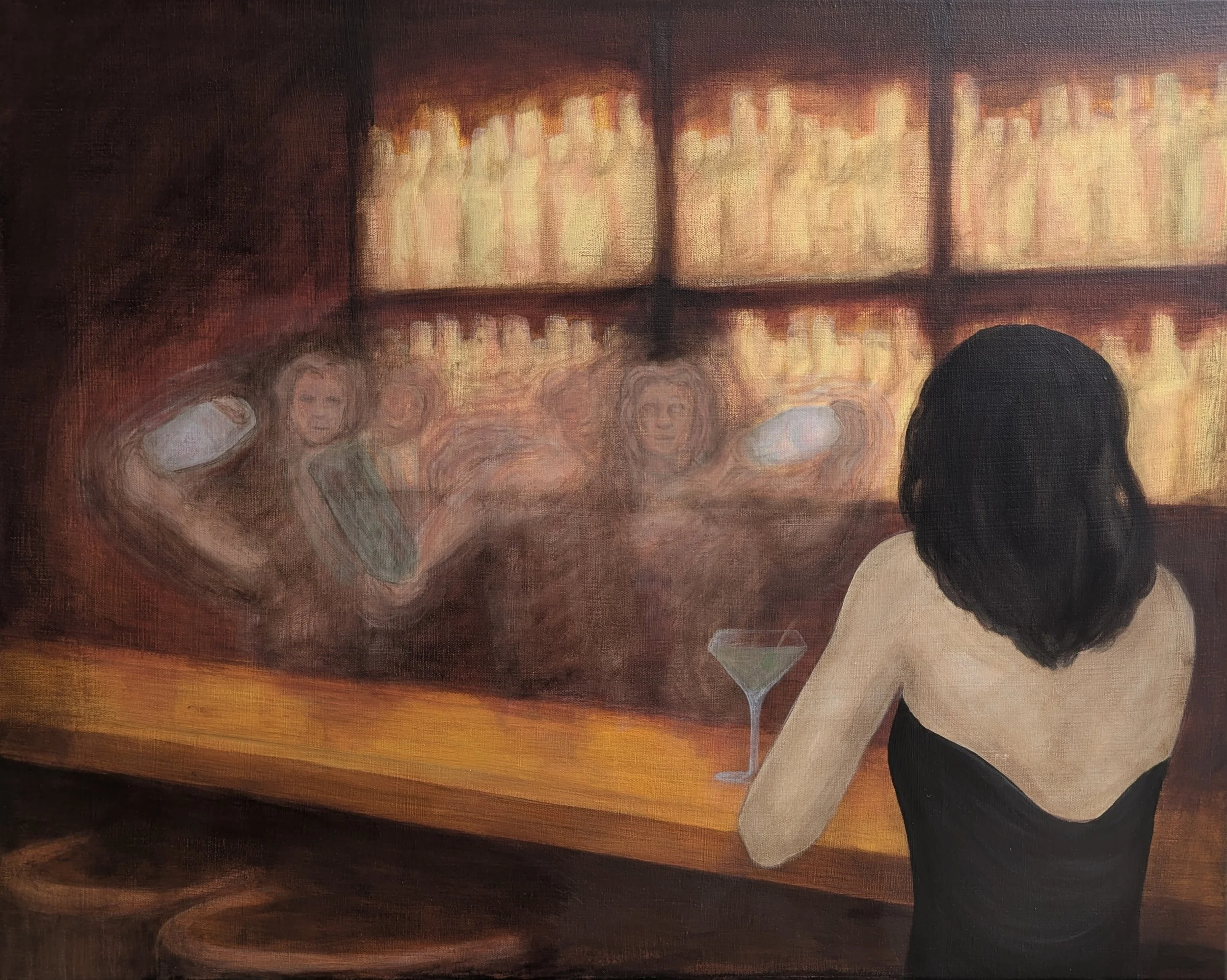 The Usual, Please - Acrylic on Canvas - 24” x 30”