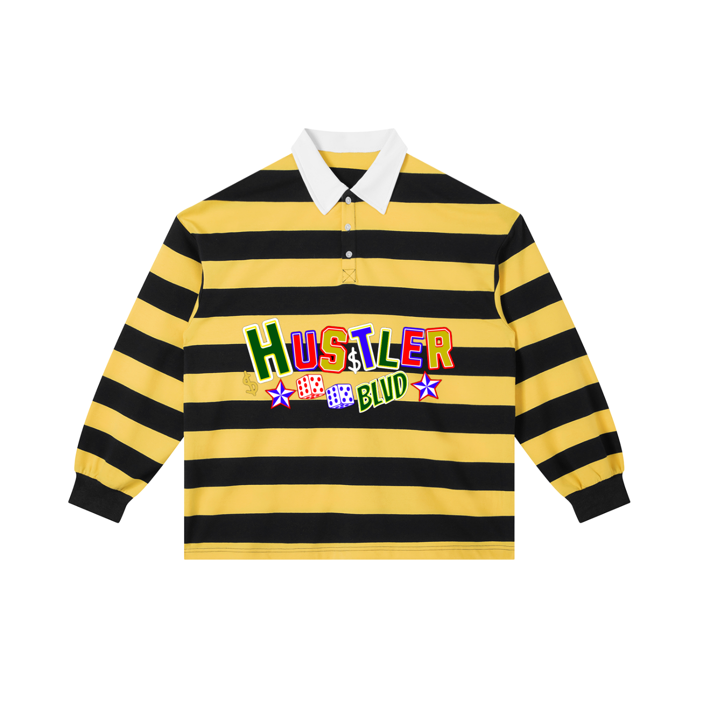Striped slogan long sleeve