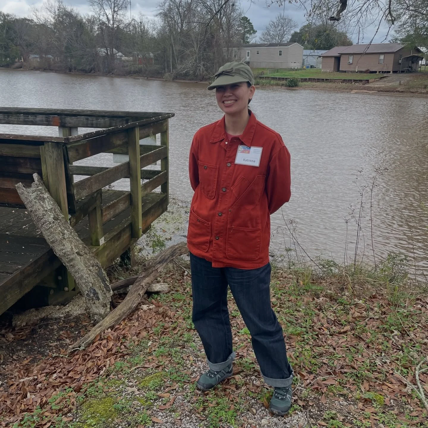 A shot in the wild: Katrena wore @papa_nui_cap_co + @tellason + @railcarfinegoods for her first @acadianamasternaturalists class today. 

S.O.T. carries heritage wear for all types of outings!