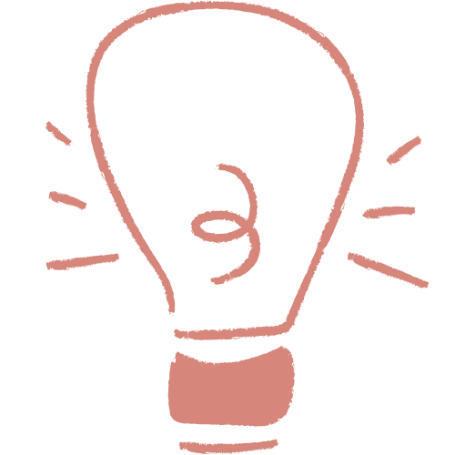 A simple, stylized drawing of a light bulb with lines indicating illumination.