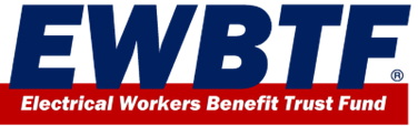 EWBTF logo with red banner reading 'Electrical Workers Benefit Trust Fund' in white text.