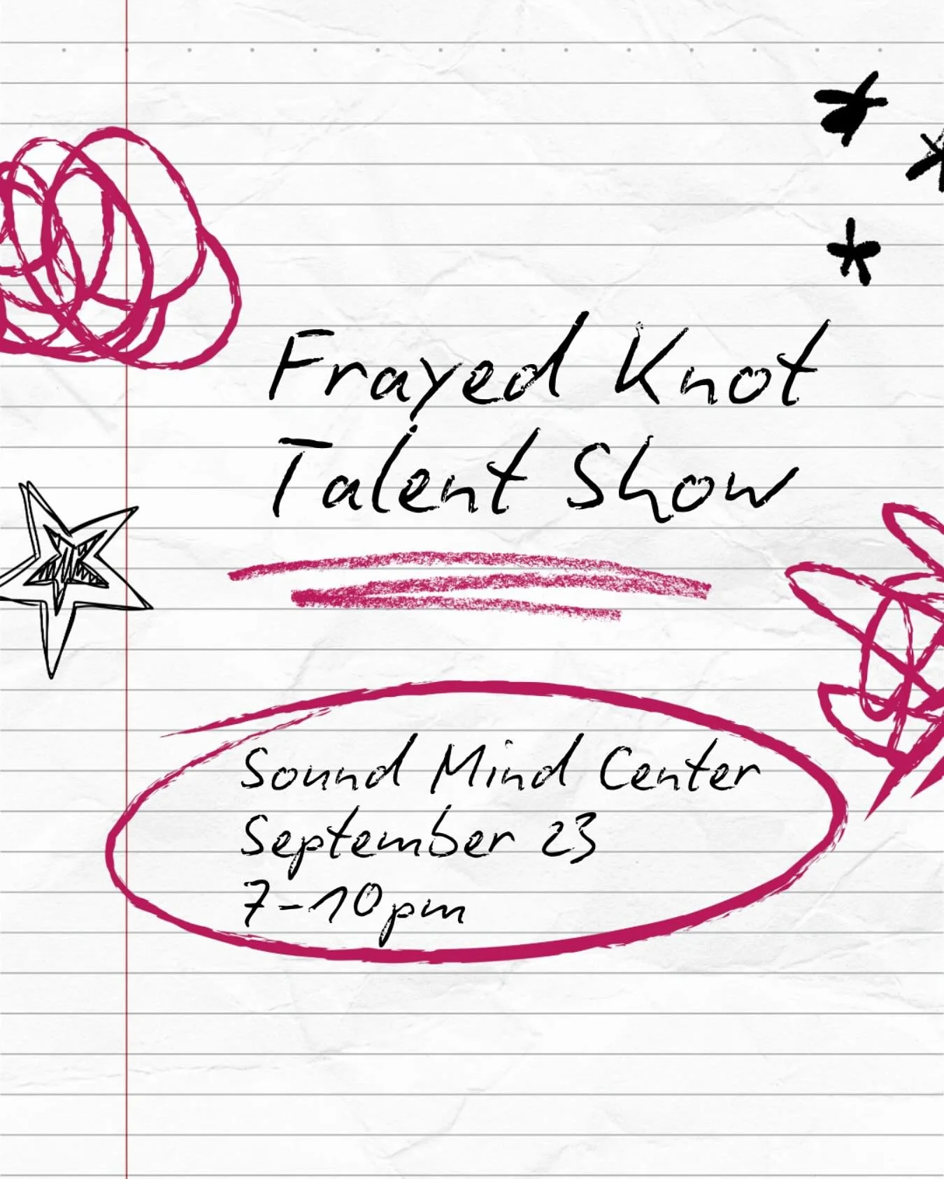 School is out for us, but we can still pretend!! 

Join us for our first ever Frayed Knot Talent Show free to the public September 23rd! Ticket link in bio ★