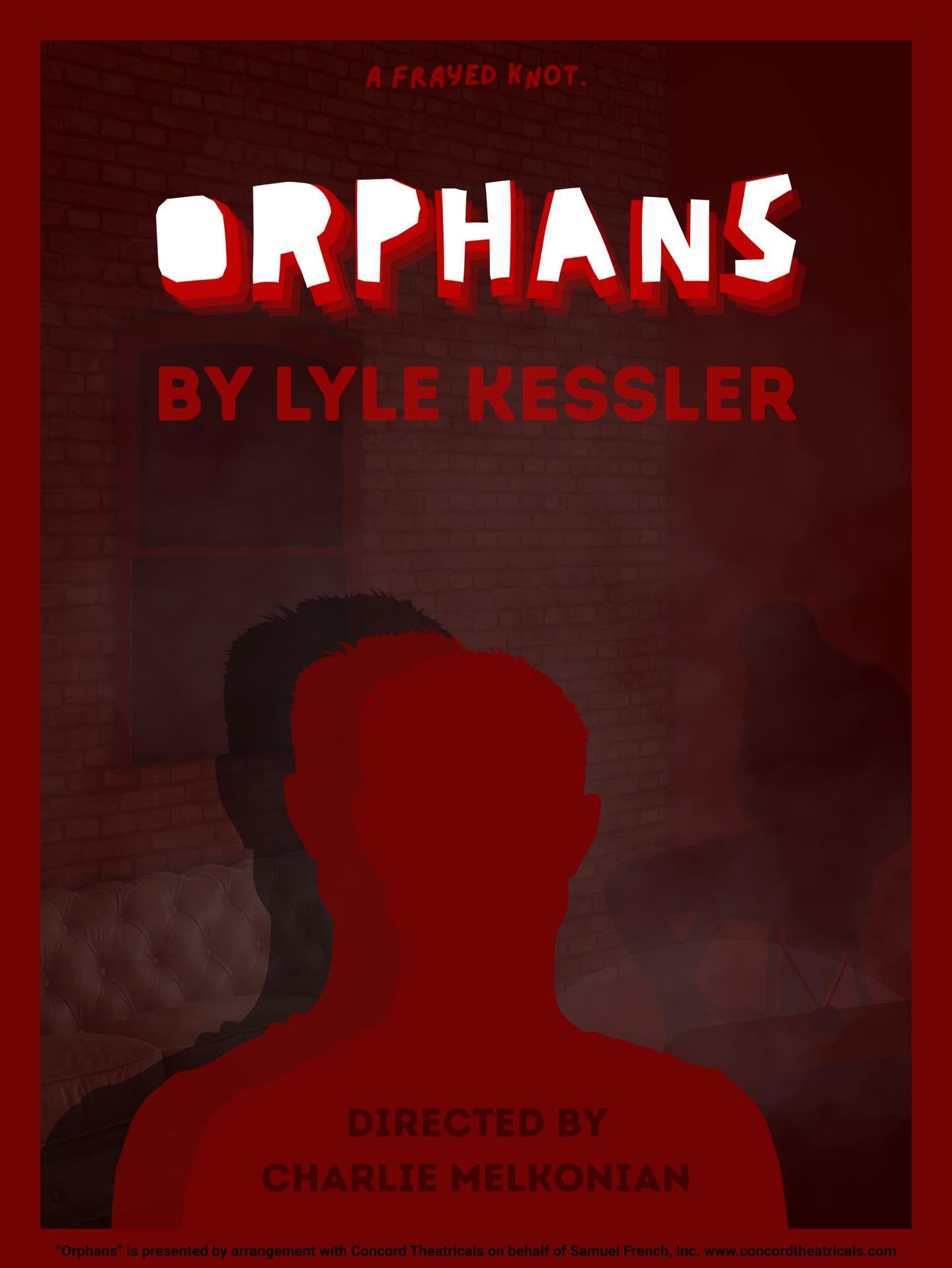 Orphans explores themes of toxic masculinity, violence, and, as a common theme throughout the greater Apartment Series, the discovery of self. 

Feb 27th at 7:30pm
Feb 28th at 2pm

Tickets coming soon...