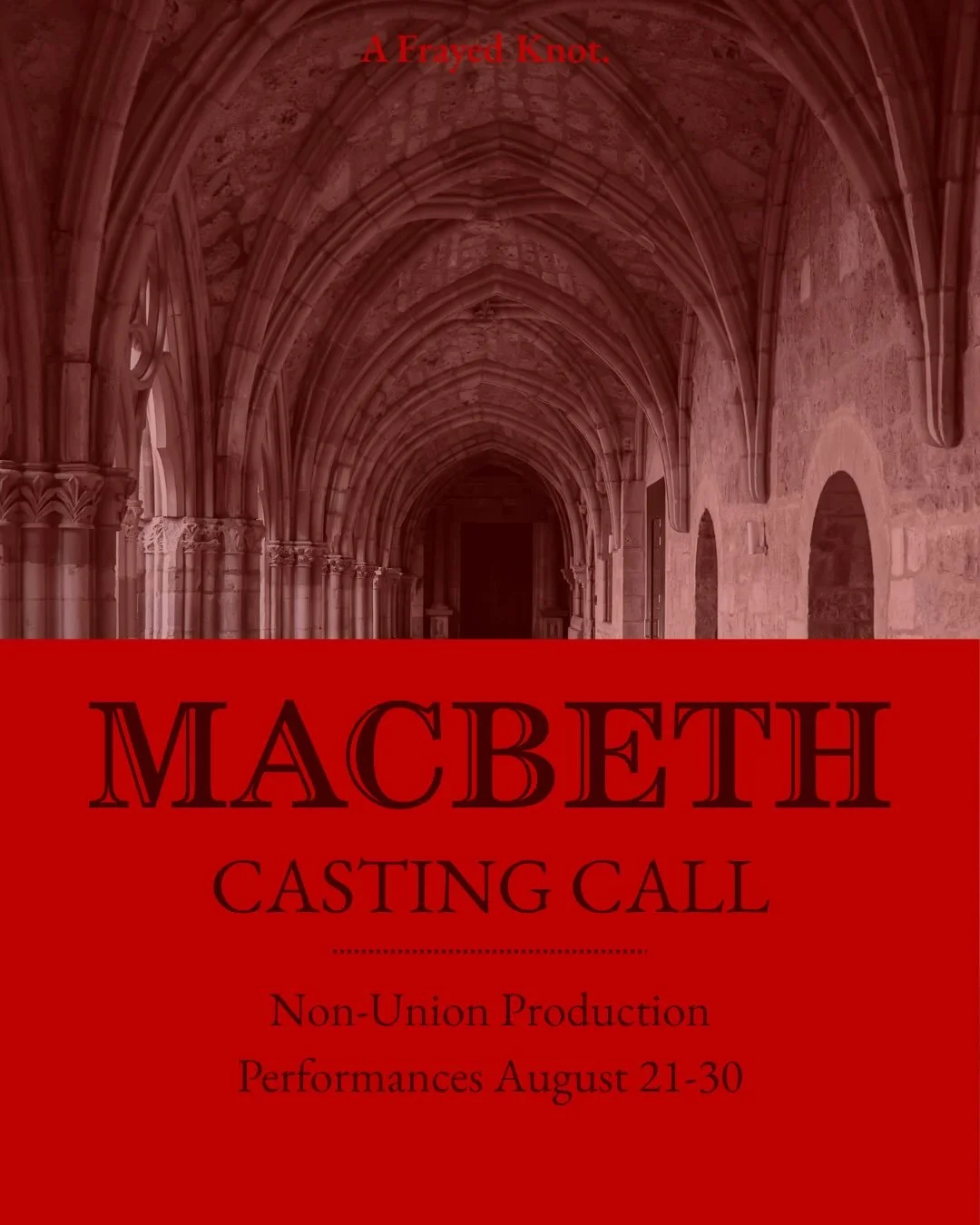 Dying to take part in Frayed Knot&rsquo;s newest project? Auditions for Macbeth are open now! Link in bio!

#castingcall