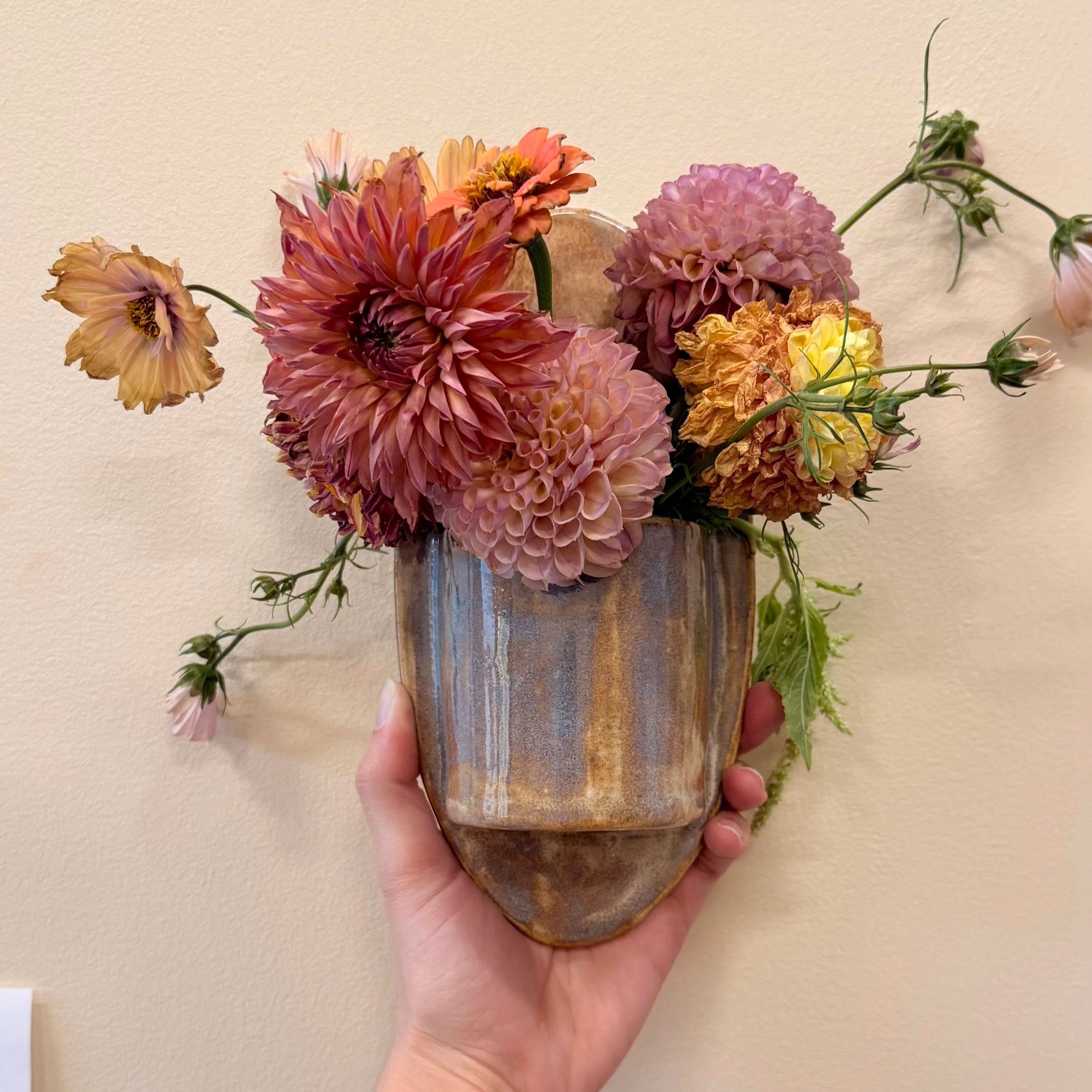 hanging wall vase