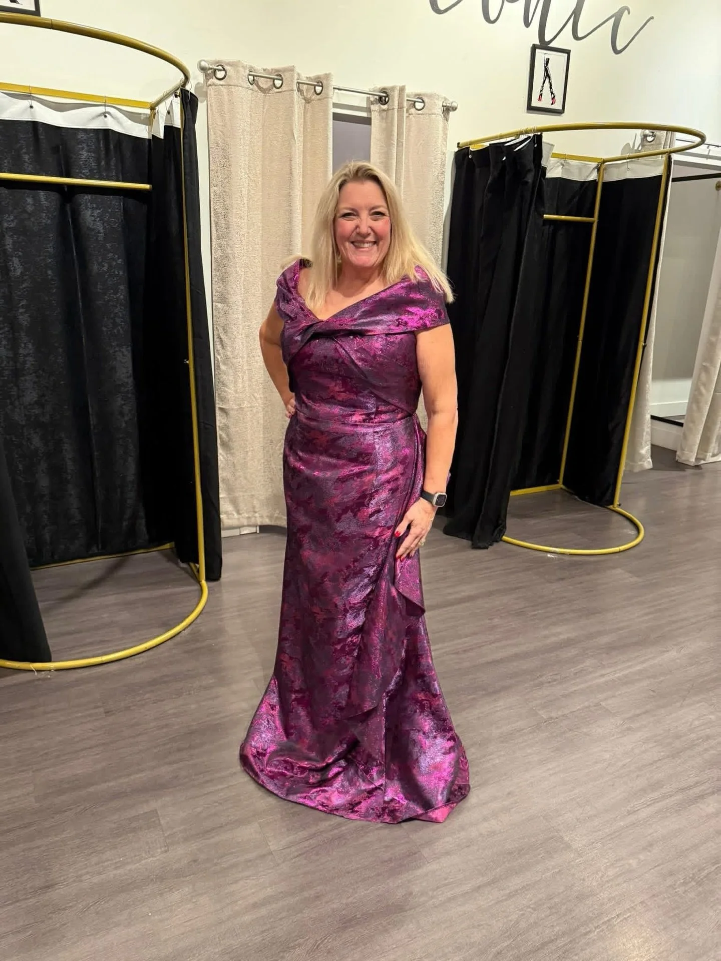 @ms_westernstates__continental stunning in this purple dress. 😍💓✨ #thedressshopcda #purple #royalty