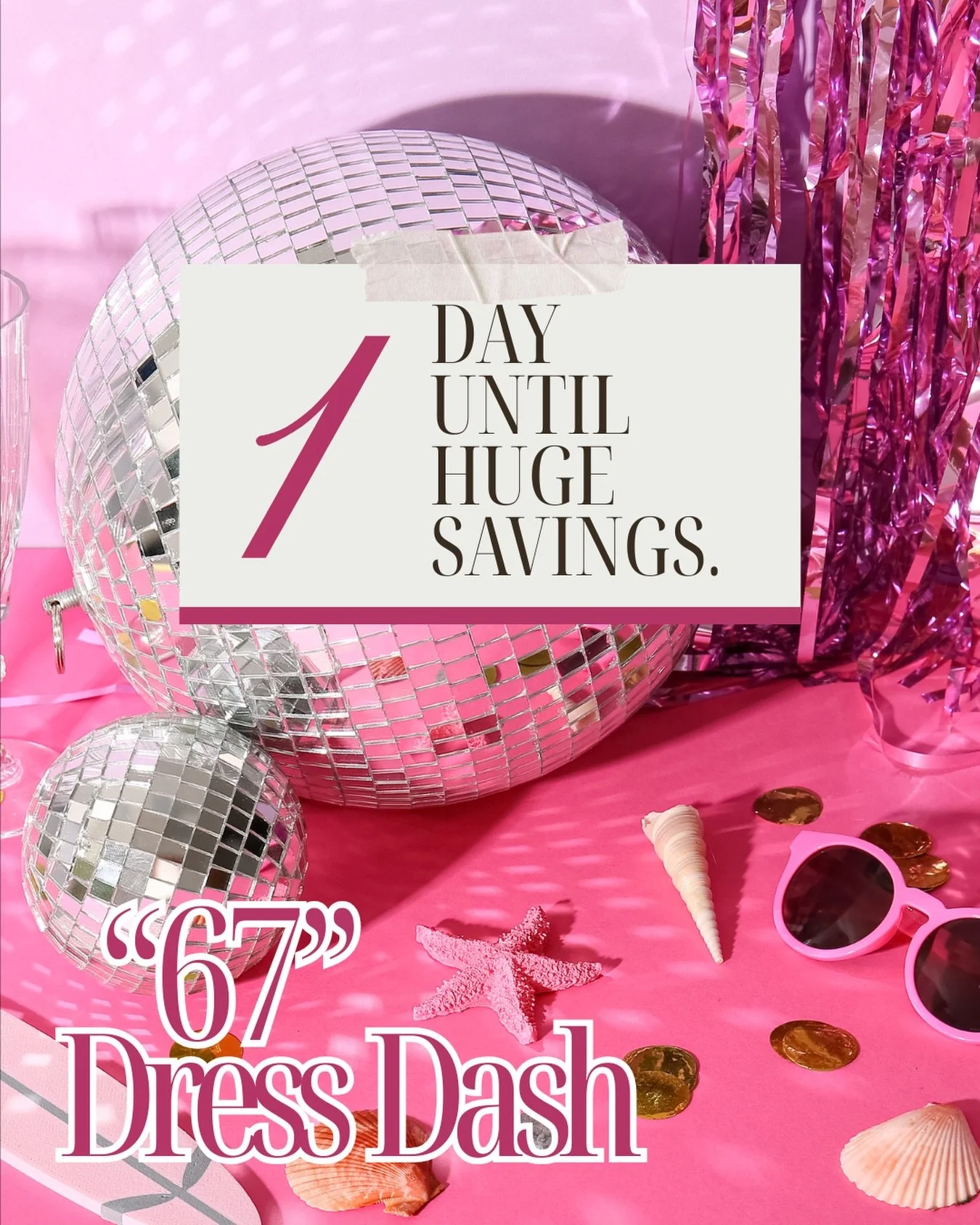 ONE. MORE. DAY. 💃✨
The $67 Dress Dash is almost here and the countdown is ON.
Prom &amp; homecoming styles at unreal prices &mdash; but only for one hour and only while they last. When the clock hits go&hellip; it&rsquo;s game time. 🔥
Grab your gir