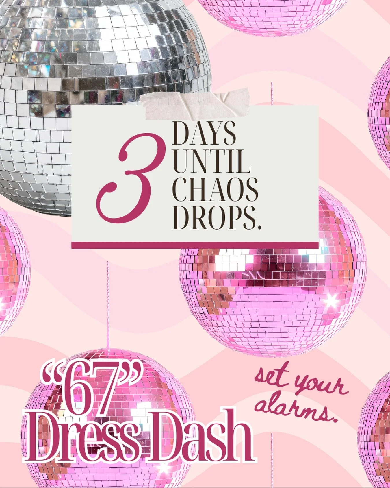 Three days. That&rsquo;s it. 💃✨
The $67 Dress Dash is almost here and when the clock hits 6PM&hellip; it&rsquo;s game on.
🗓 February 27
⏰ 6&ndash;7PM (one hour only)
👗 Prom &amp; Homecoming styles for $67, $167 &amp; $267
🔥 First come, first serv