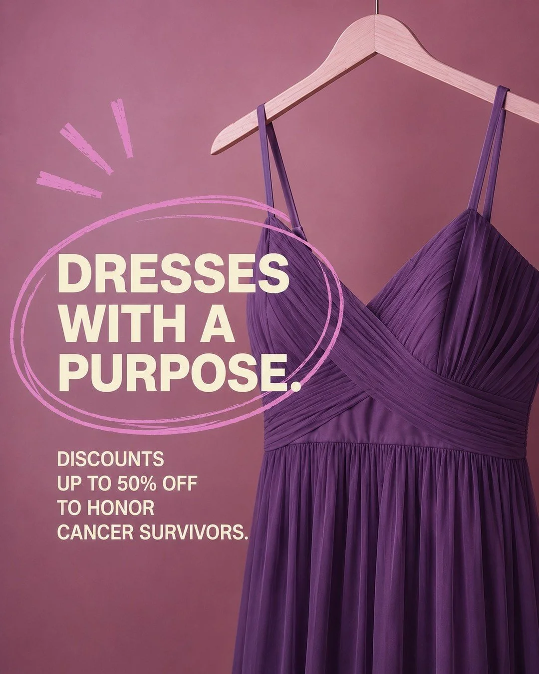This month, fashion meets community. 💜 Bring a bra to donate during the month of June and draw for a discount up to 50% off. 
Join us for a special evening honoring cancer survivors with exclusive discounts, drinks, bites, and meaningful moments all