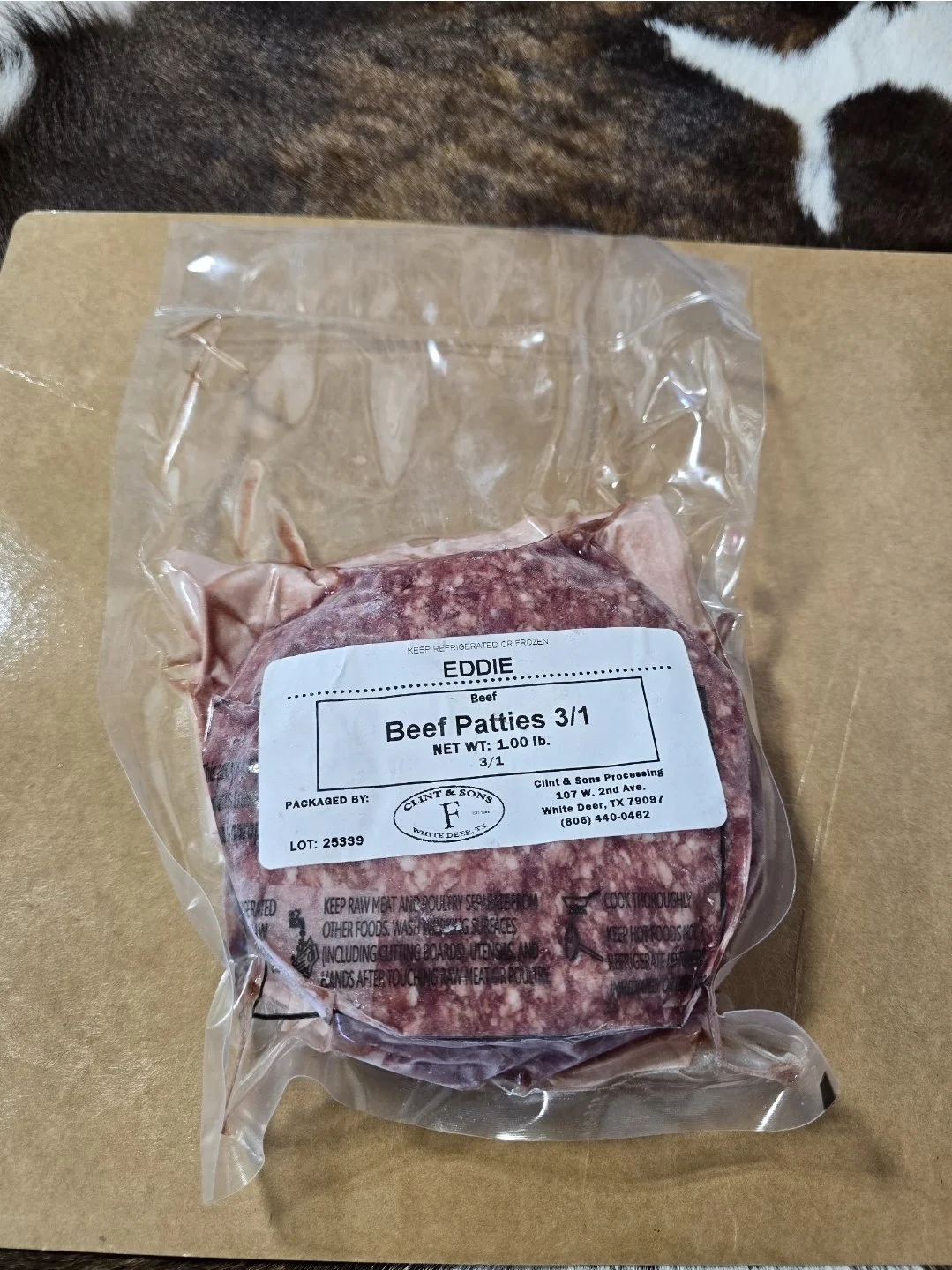 1/3# Patties Box