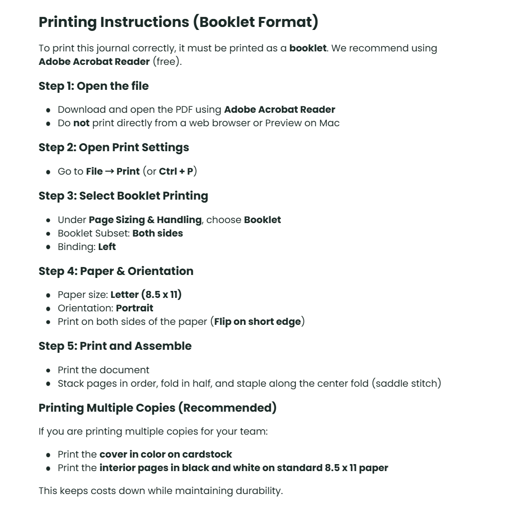 Click the + for a Downloadable set of Print Instructions