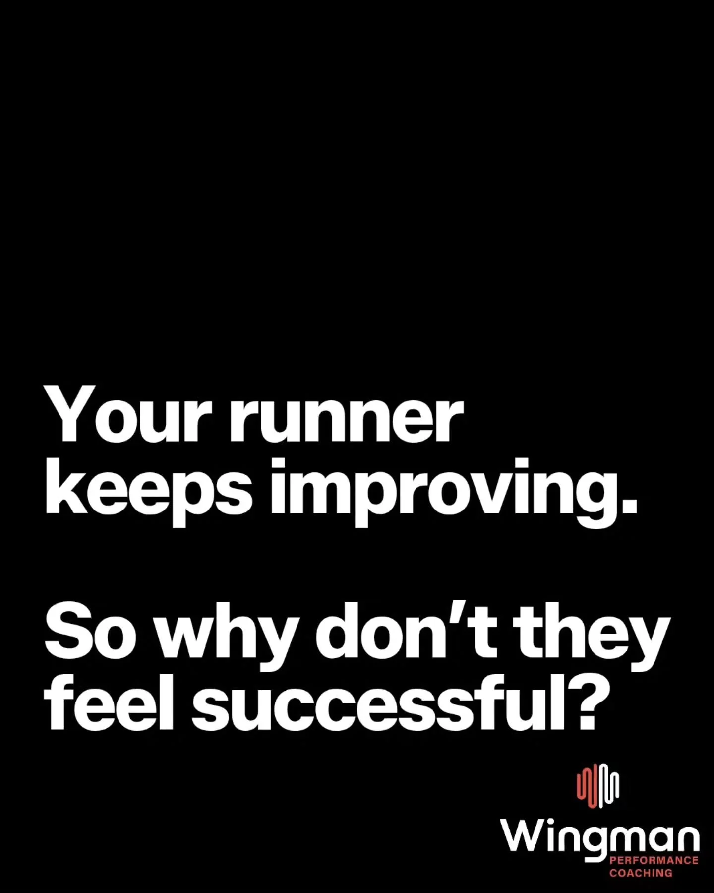 Ever feel like your runner is objectively getting better... 
but somehow getting harder to impress?

The goal that used to feel HUGE has a funny way of becoming the minimum once they reach it.

This is one of the strangest parts of getting better at 