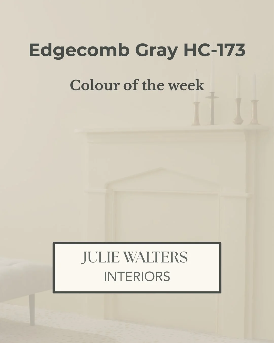 ✨Colour of the week ✨ Edgecomb GrayHC-173 is the perfect light greige for homeowners wanting warmth without heaviness. It is a versatile whole home colour that is soft and cozy on cloudy days and fresh and bright on sunny days. 
#Edgecombgray #Julie