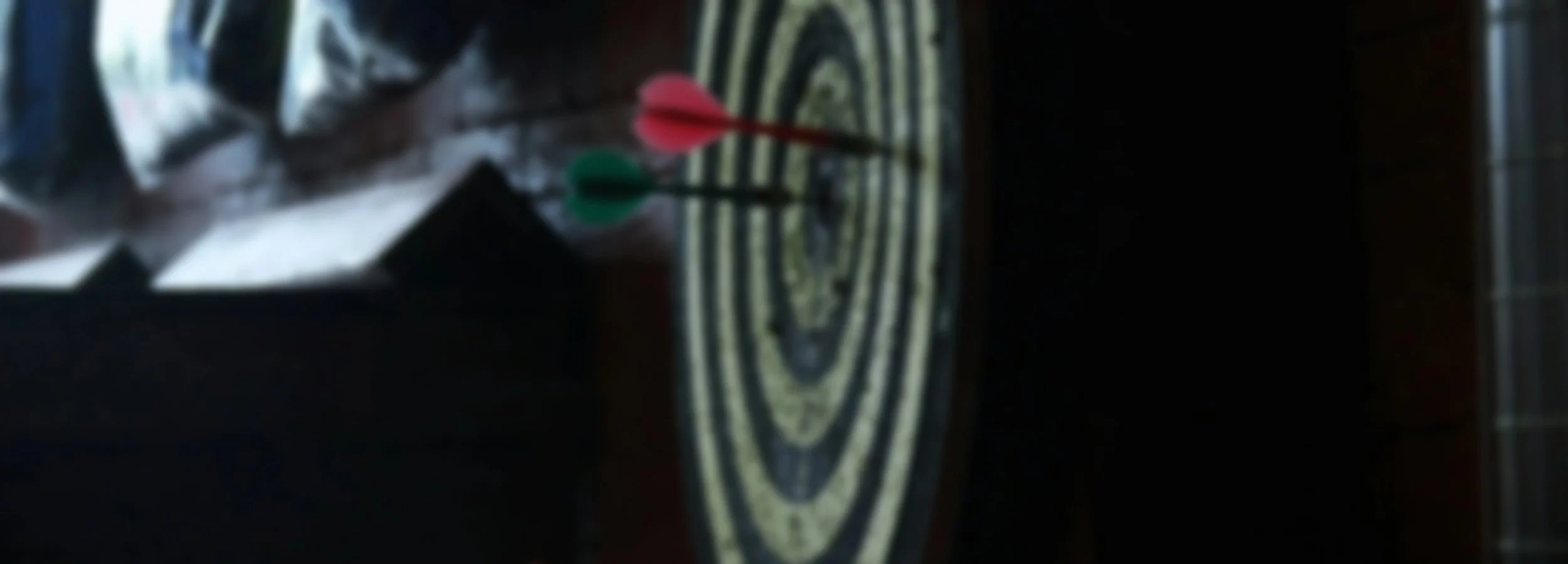 Decorative dartboard image representing goals and planning.