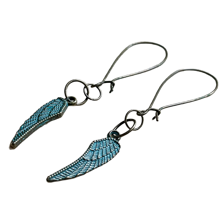 Turquoise Wings Dangling Earrings