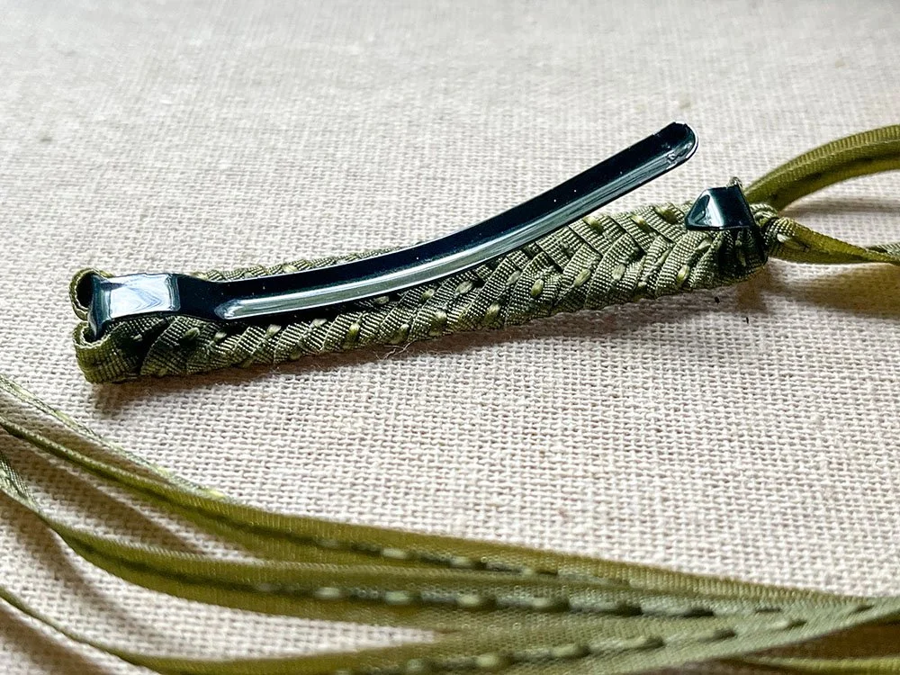LRC-olive-green-stitch-ribbon-barrettes-2.jpg