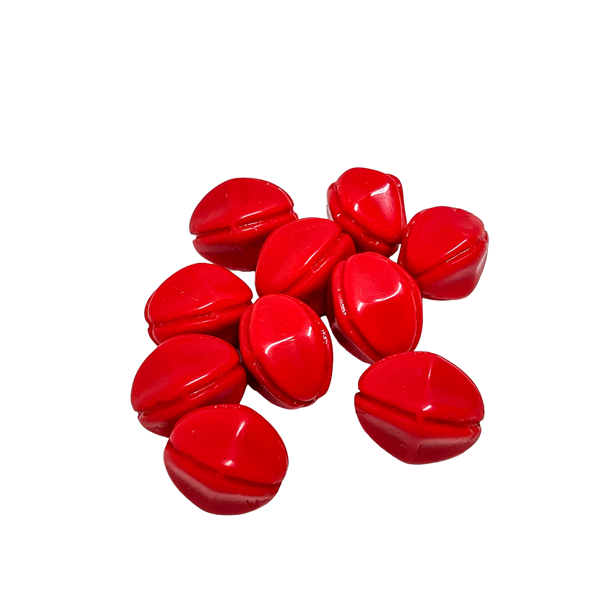 Vintage Red Pods — 10 Czech Glass Beads for Unique Jewelry Making