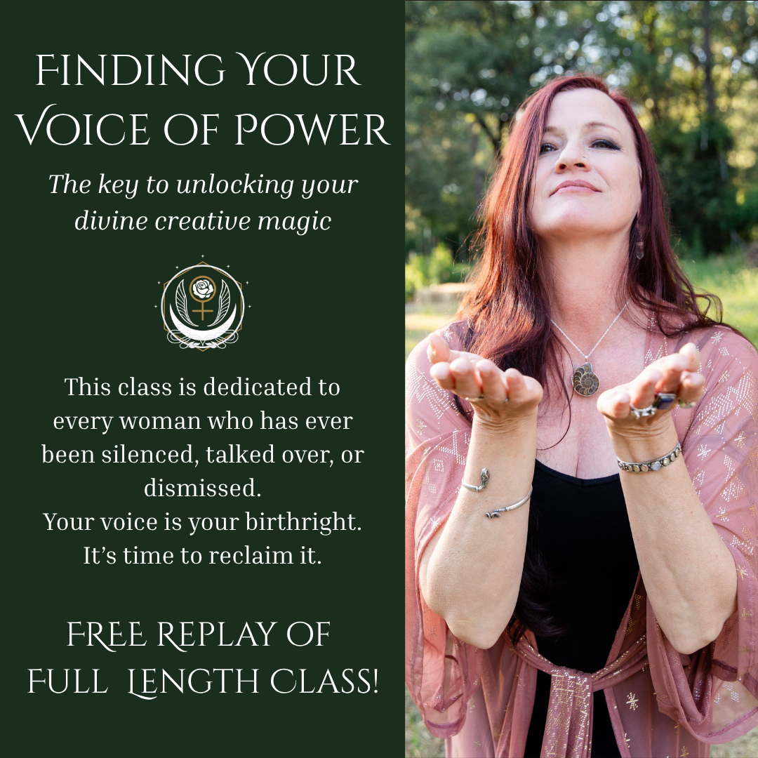 Finding Your Voice of Power: The key to unlocking your divine creative magic