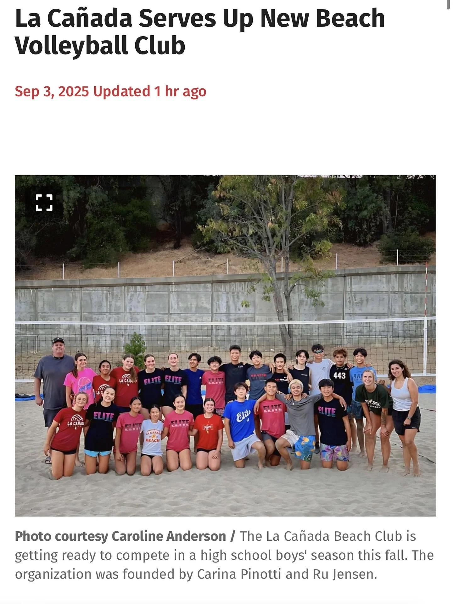 We're in the Outlook! Shoutout to everyone who made this possible 🏐🫶🏼