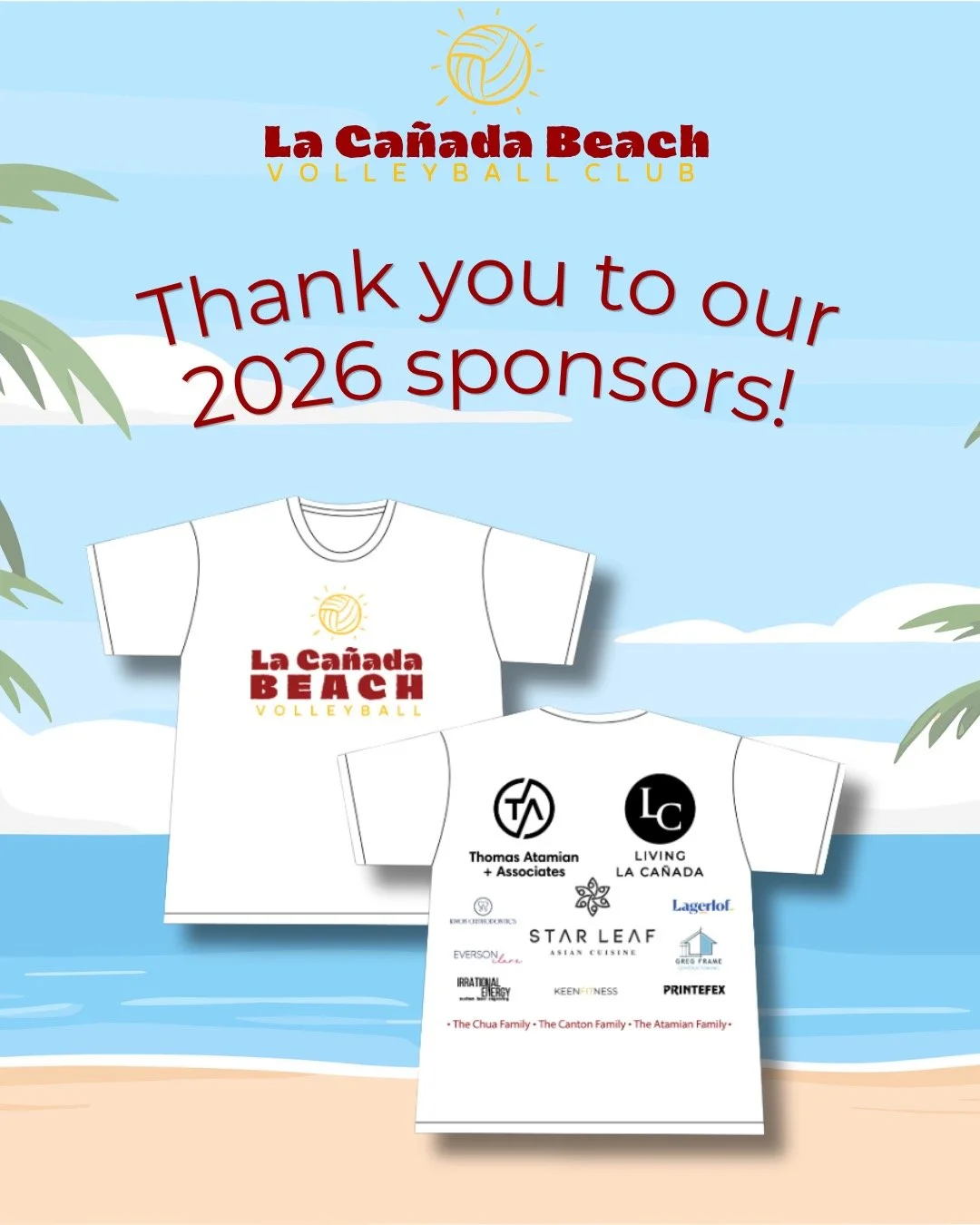 Shoutout to our 2026 sponsors! Starting with Living La Ca&ntilde;ada keeping you in the loop on all things local, to trusted law partners like Lagerlof LLP to a night out at Star Leaf Cuisine with Michelin starred Chef Jeremy Chen. We've got Kwon Ort