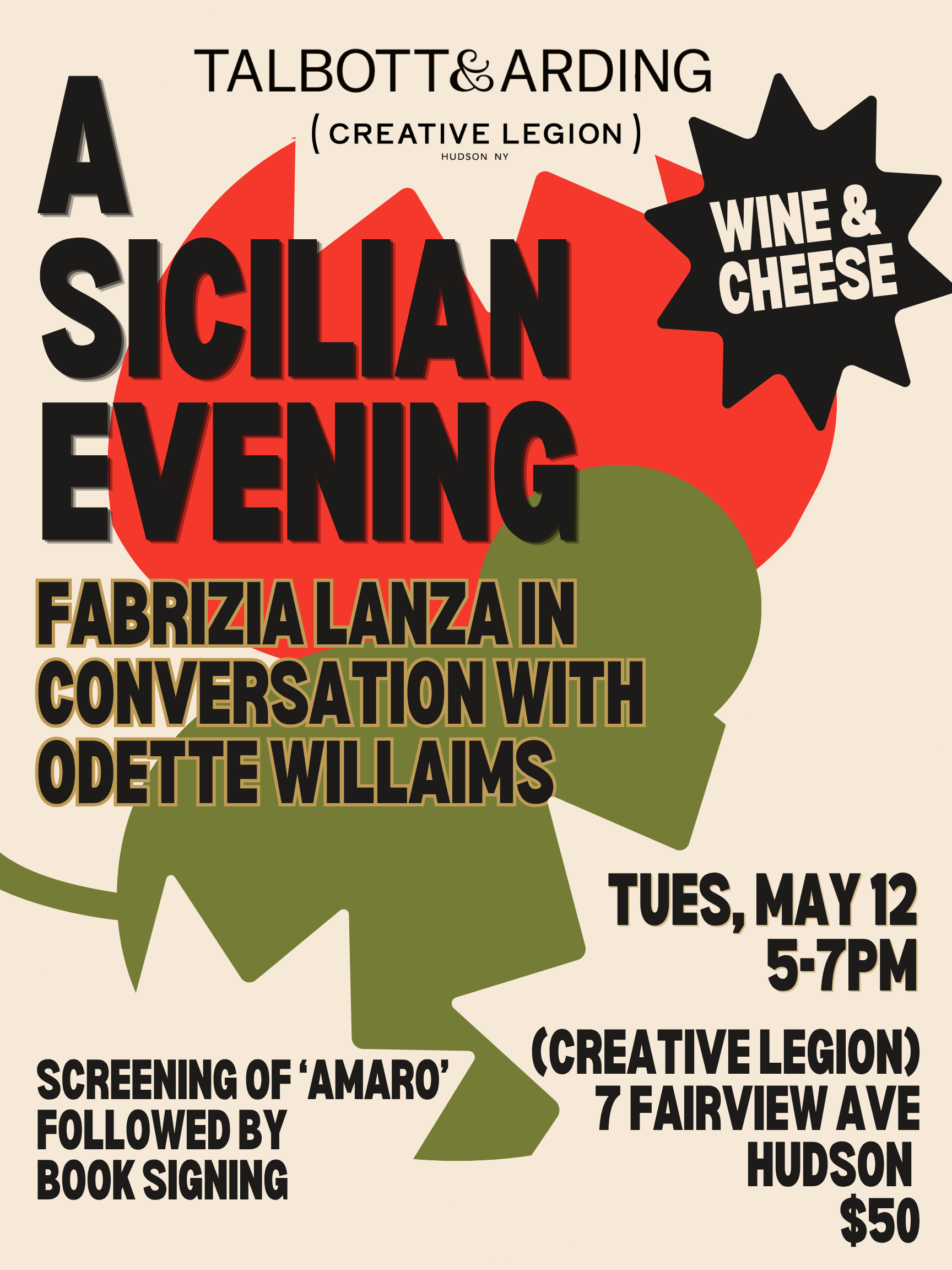 A Sicilian Evening: Fabrizia Lanza in conversation with Odette Williams in partnership with Talbott &amp; Arding