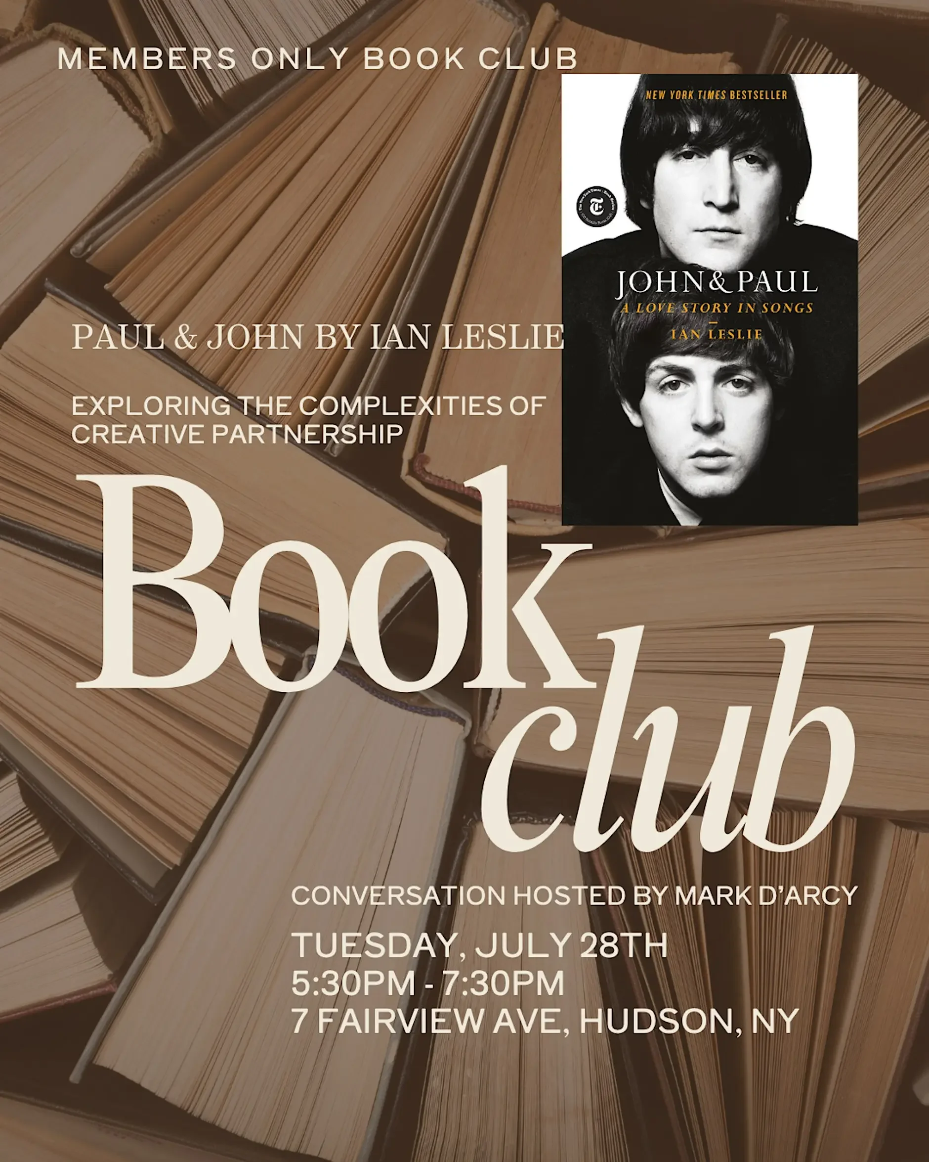 MEMBERS ONLY BOOK CLUB: Paul & John by Ian Leslie