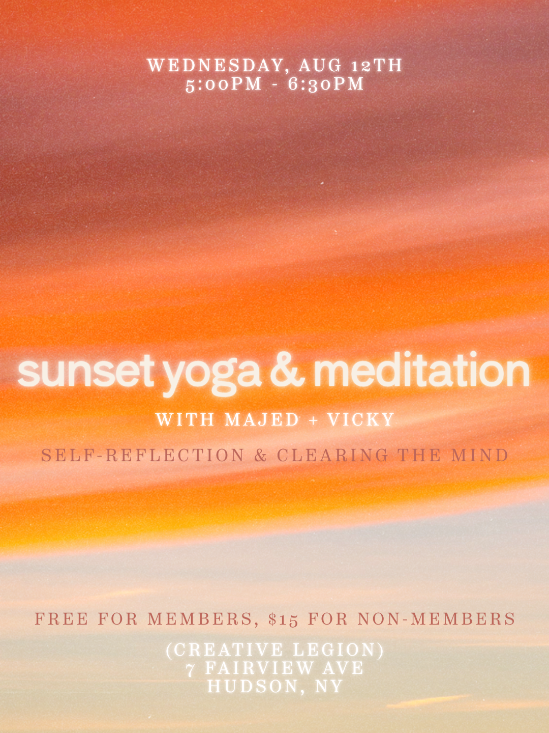 Sunset Yoga & Meditation at (Creative Legion)