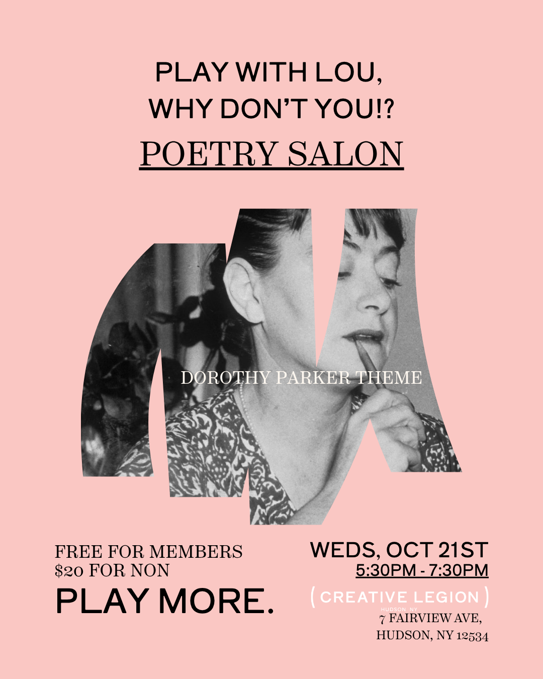 Play With Lou, Why Don't You?! Poetry Salon